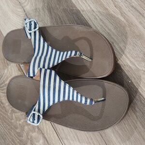 Striped Blue FitFlop Sandals